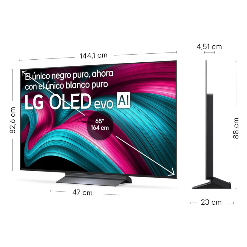 LG TV OLED OLED65C5 OLED Evo Noir Profond et Booster de luminosité 120 Hz 4K 164 cm 2025 - 2