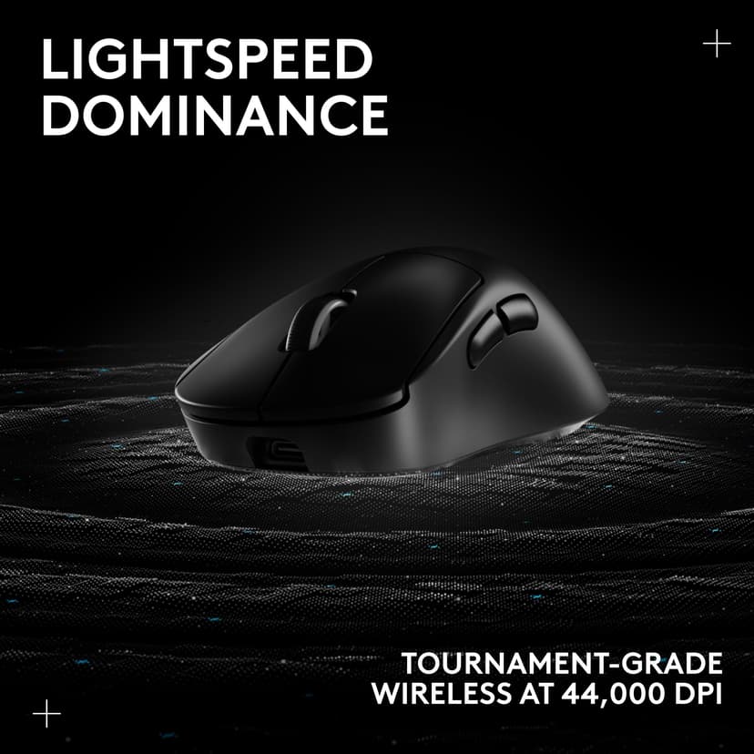 Logitech G PRO X SUPERLIGHT 2 DEX LIGHTSPEED Wireless Gaming Mouse, East Europe Packaging, 60g Pro-Grade Lightweight Mouse, 44k DPI Sensor, 8K Polling, USB-C, PC/Mac - Black - 5