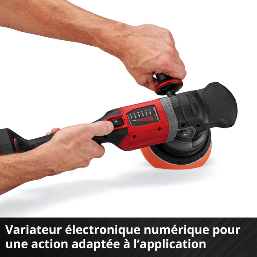 Einhell Professional Polisseuse excentrique sans fil CP-EP 18/125 Li BL-Solo Power X-Change (18 V, plateau 125 mm, moteur Brushless, vitesse de rot. 500-3 800 tr/min, avec 3 disques, sans batterie) - 9