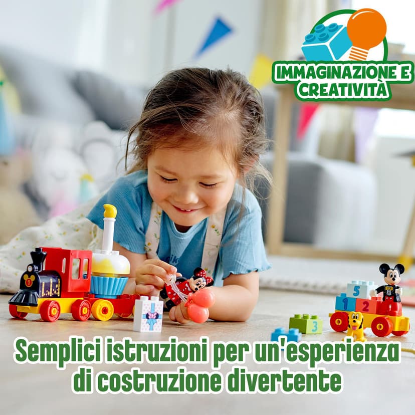 LEGO DUPLO | Disney Il Treno del Compleanno di Topolino e Minnie - Giocattolo per Bambine e Bambini da 2 Anni in su - Giochi Educativi con Mattoncini Numerati e 3 Personaggi - Idea Regalo - 10941 - 7