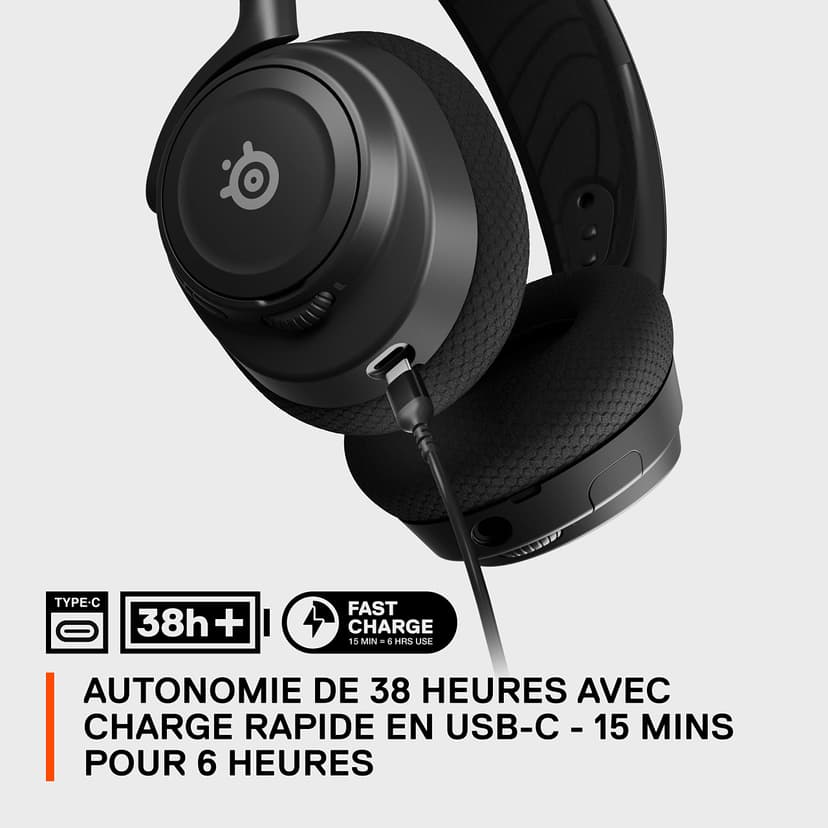 SteelSeries Arctis Nova 7 Wireless Multi-Platform Gaming Headset - Neodymium Magnetic Drivers - Dual Wireless 2.4GHz & Bluetooth - 38H USB-C Battery - ClearCast Gen2 AI Mic - PC, PS5, Mobile - 7