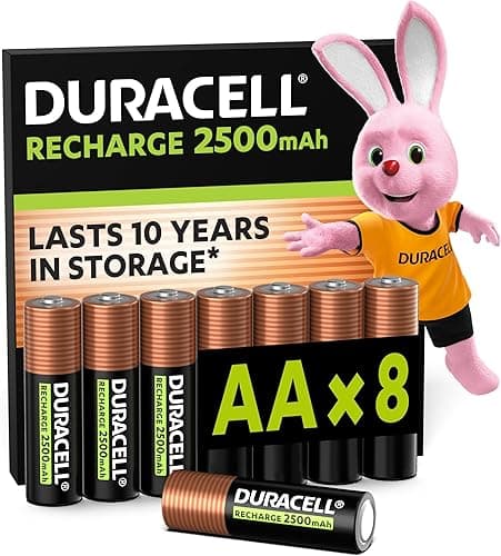Duracell Rechargeable AA Batteries (Pack of 8), 2500 mAh …
