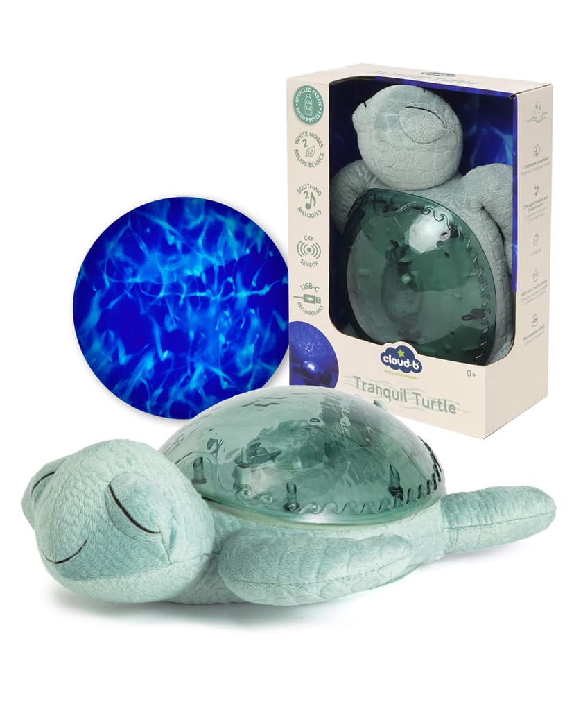 Cloud b Tranquil Turtle Green (Rechargeable) Baby White N… - 1