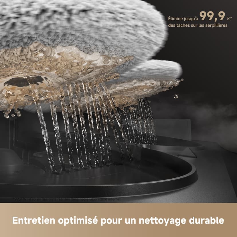 Mova V50 Ultra Complete Robot aspirateur et Laveur à vidage Automatique avec Aspiration de 24000 Pa,Lavage Thermique des sols avec système DuoSolution, Navigation FlexScope et système StepMaster Noir - 8
