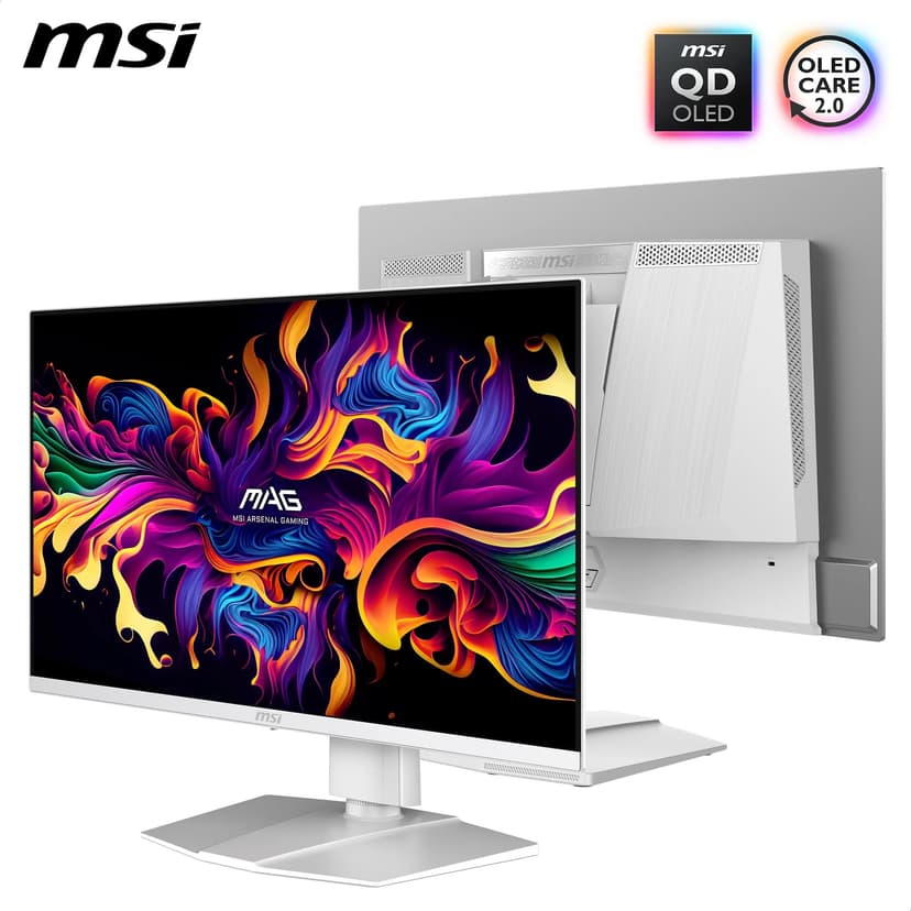 MSI MAG 272QPW QD-OLED X28 27" QHD QD-OLED 280Hz 0.03ms Gaming Monitor - White - 2