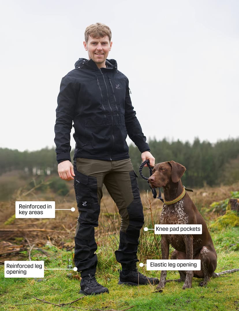 RevolutionRace Men's RVRC GP Trousers, Durable Trousers for Hiking, Walking, Exploring and All Other Outdoor Activities, Mud, XS - 6