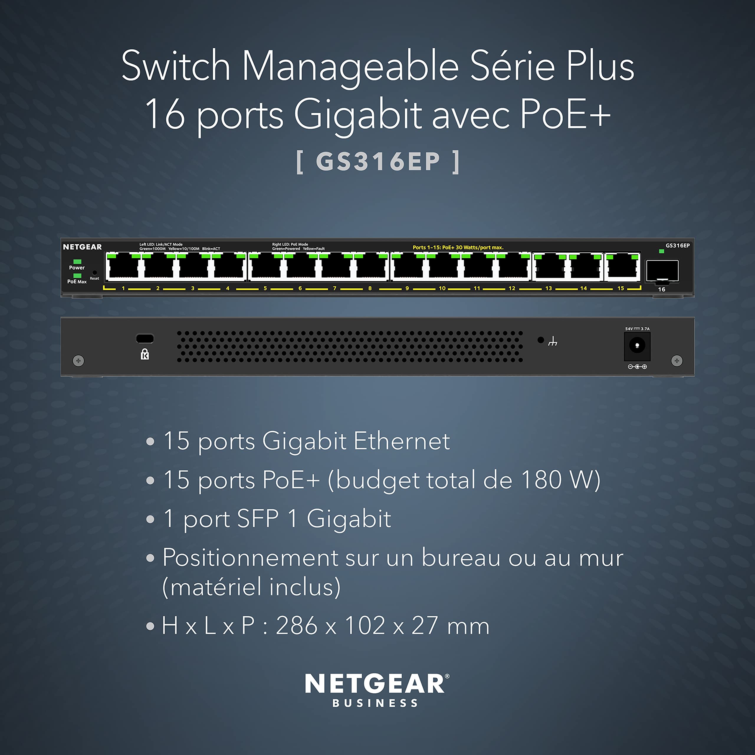Netgear GS316EP-100PES - 2