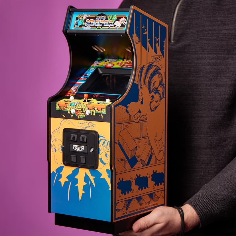 Numskull quarter arcade Zoo Keeper Collector's Edition - Réplique authentique 1/4 échelle en bois, ROM originale, batterie rechargeable et haut-parleurs 3 W - 5
