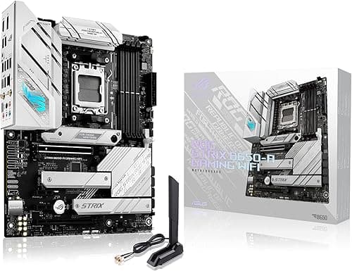 ASUS ROG Strix B650-A Gaming WiFi – Carte mère Gaming AMD Ryzen AM5 ATX (12+2 Phases d'alimentation, DDR5, 3 x M.2, PCIe 4.0, 2.5G LAN, WiFi 6E, USB 3.2 Gen 2x2 Type-C Port, Aura Sync RGB)