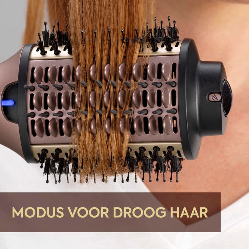 BaByliss Air Power Volume Blower Brush - Drying & Blow Drying, 2-in-1 - On Wet or Dry Hair, 3 Temperature Settings, Ionic & Ceramic, Gold, AS95E - 3