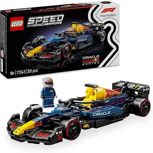 LEGO Speed Champions Oracle Red Bull Racing RB20 F1 Race Car Model with a Collectible Formula 1 Driver Minifigure - Display Set for Adult Motorsport & Racing Fans 77243