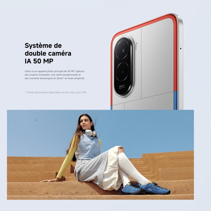 XIAOMI POCO M7 - Smartphone de 8+256GB, Cámara Dual de 50MP con AI, Pantalla inmersiva de 6,9” FHD+, Snapdragon 685, Carga rápida de 33W y Reversible de 18W, Cargador no Incluido, Plata (Versión ES) - 9