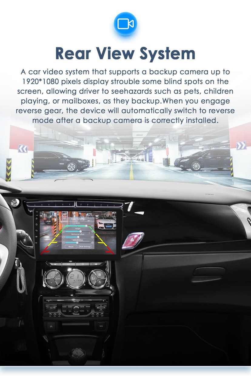 Autoradio Android 13 pour Citroën C3 DS3 2010-2016, 8 cœurs 4G + 32 Go Navi Support autoradio sans Fil Carplay/Android Auto Bluetooth Dab WiFi 4G Lien Miroir caméra arrière/Avant (Noir) - 7