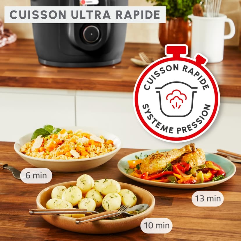 Moulinex Cookeo Wi-Fi with Extra Crisp, Multicooker, 14 Cooking Modes, Pressure Cooking, Air Fryer, Easy Step-by-Step Recipes, CE96X8F0 - 6
