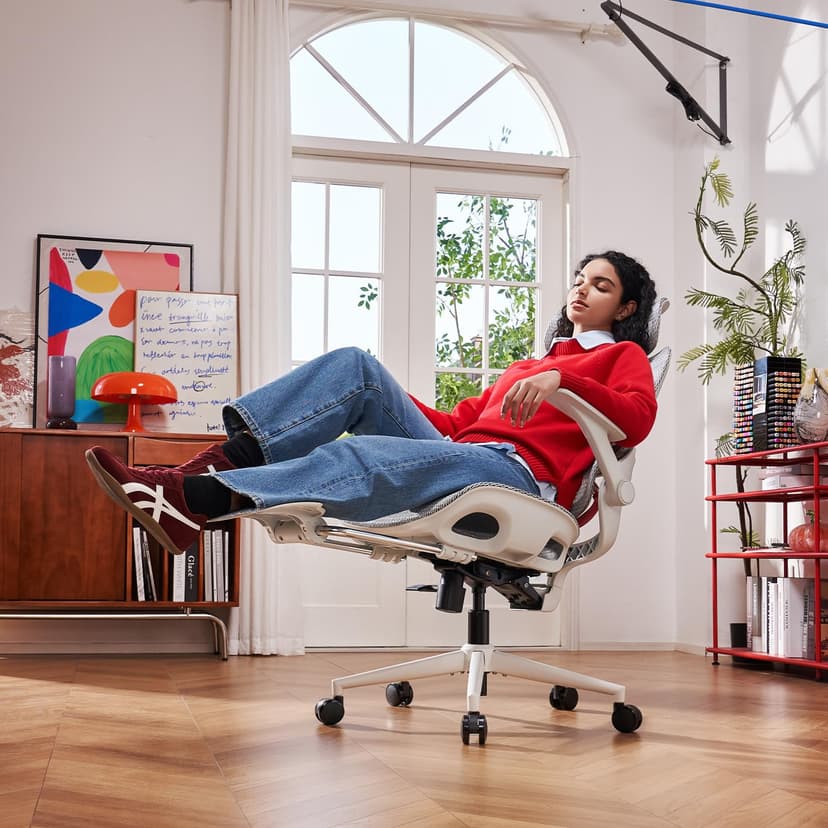 SIHOO B100 Ergonomic Office Chair, Comfy Desk Chair with Adaptive Dynamic Lumbar Support, Computer Chair with Extra Wide Headrest, Flip-Up Armrests, 90-135° Tilt Lock and Breathable Mesh Cushion - 1