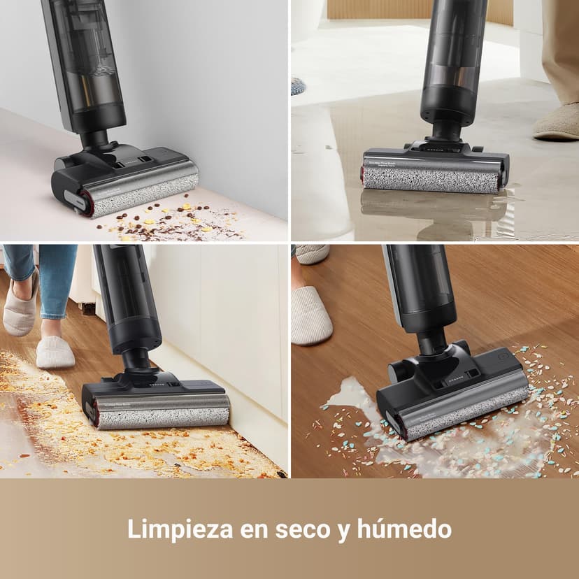 DREAME H12 Pro Ultra Wet & Dry Vacuum Cleaner, Wash 60 °C, Dry 30 Minutes, Double Rotation Auto Cleaning with Heavy Duty Scraper, 16 kPa Suction, 2 Edge Brush, Intelligent Detection/Adjustment - 2