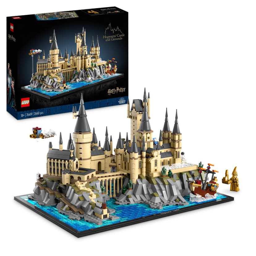 LEGO Harry Potter Hogwarts Castle and Grounds - Collectible Set for Adults incl. Main & Astronomy Towers, Great Hall, Chamber of Secrets & Architect Minifigure - 76419 - 1