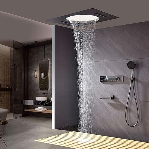 HKTHE Ensemble de Douche Encastré, 800x600mm Pluie, Casca…