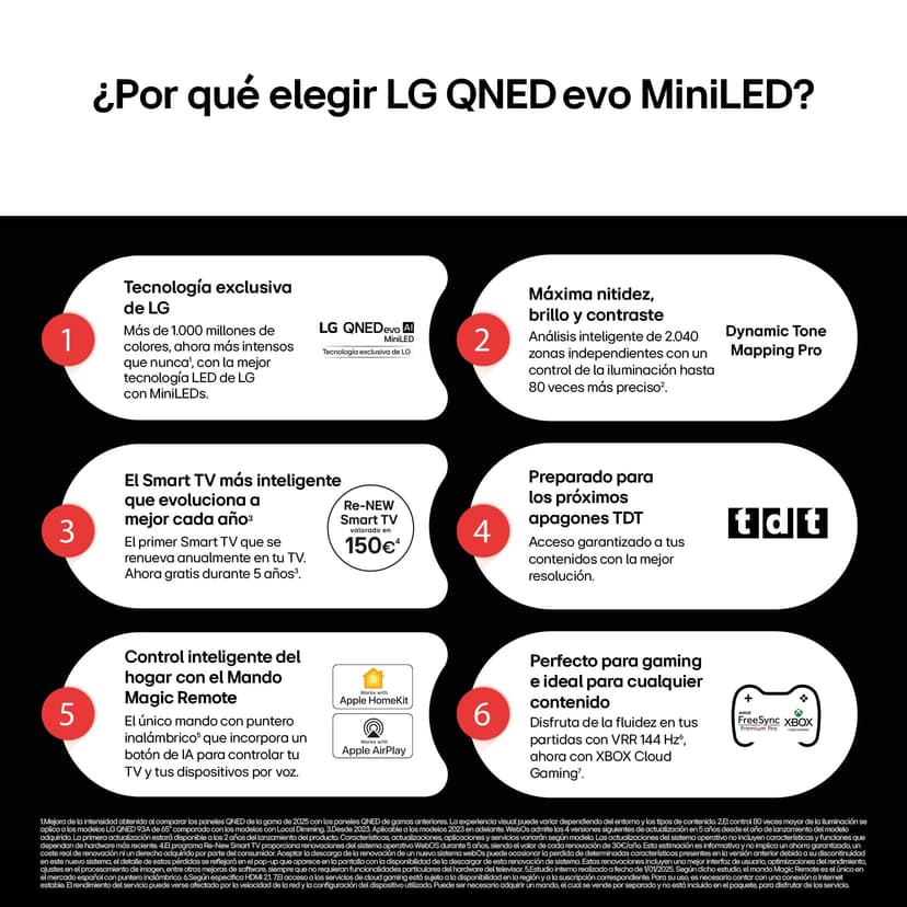 LG 75QNED93A6A - TV 75", 4K QNED EVO, Smart TV, WebOS 25, Powerful and Intelligent Processor, MiniLED AI, Super Upscaling, Dolby Vision and Atmos, Alexa/Google Assistant, Black - 4