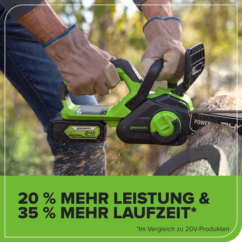 Greenworks Batterie 24V - Puissante Batterie Rechargeable Greenworks pour tous les Outils de Jardin 24V, Batterie Lithium-Ion 4Ah, Chargement Rapide, 3 Niveaux de Charge LED, Garantie 2 Ans - G24B4 - 5