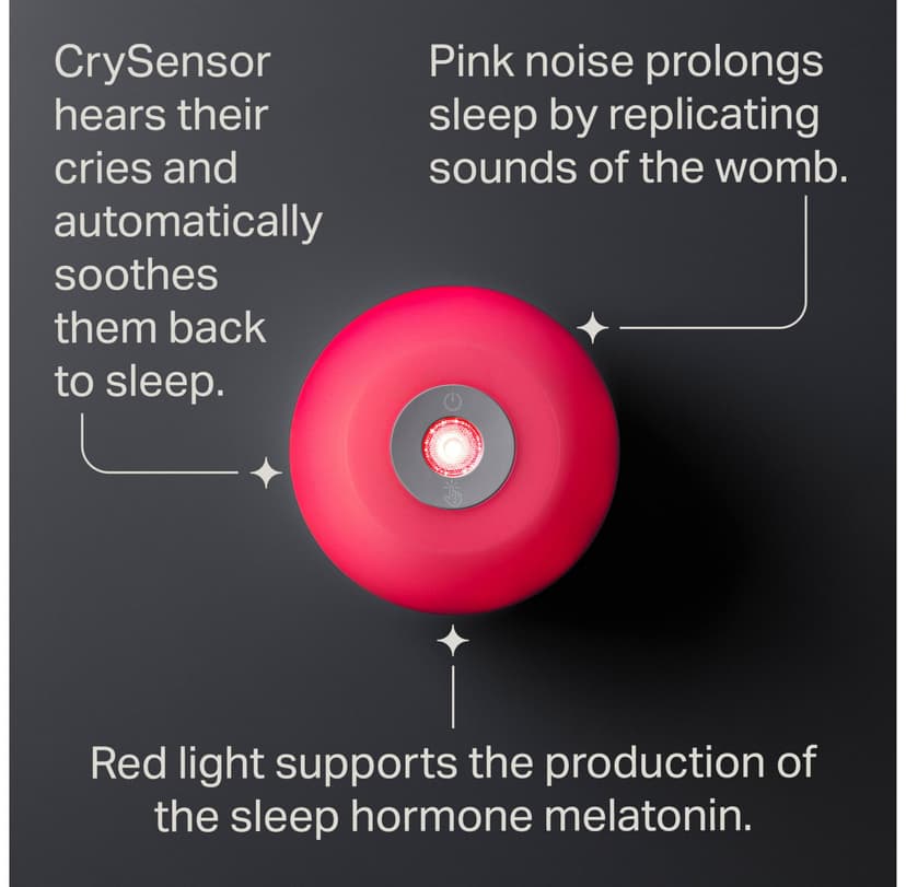 Tommee Tippee Dreammaker aide au Sommeil pour Bébé, scientifiquement prouvé pour aider les bébés à mieux dormir, bruit rose, veilleuse rouge, capteur de pleurs intelligent - 6