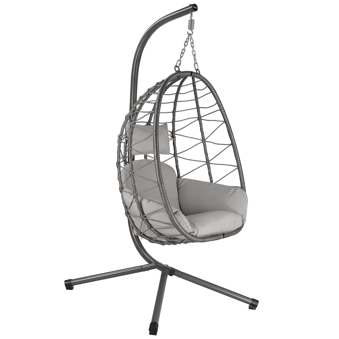 HinHocker Fauteuil hamac avec châssis | Gris | Hamac Susp…