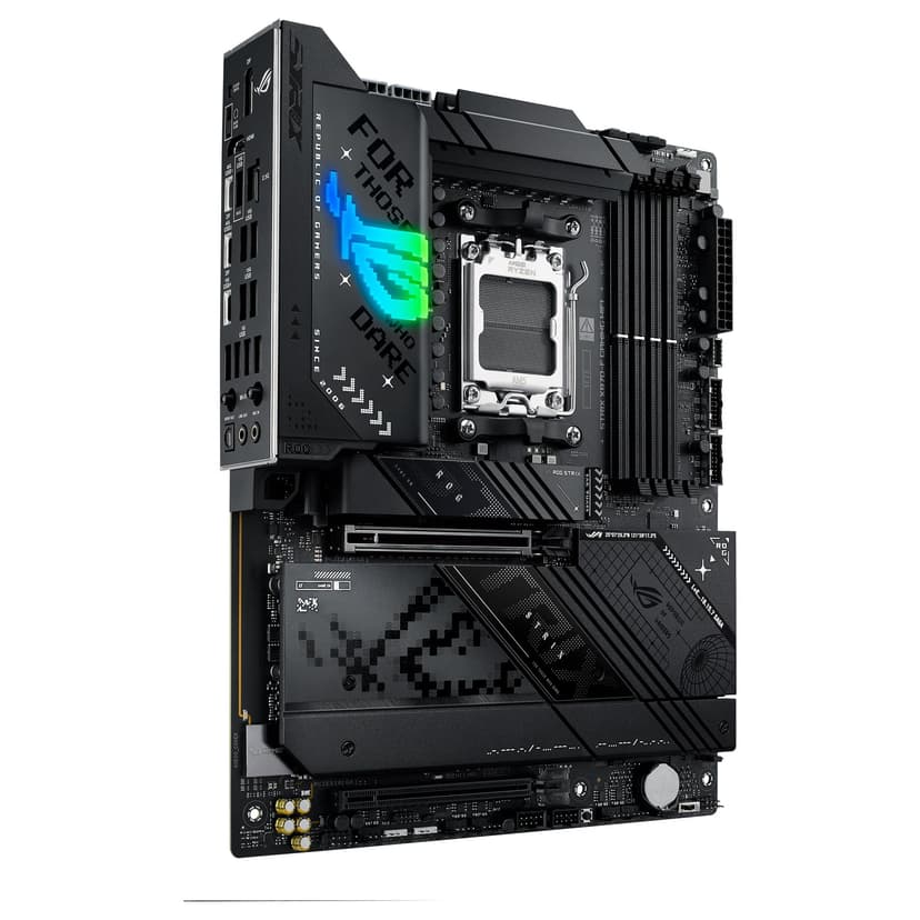 ASUS ROG Strix X870-F Gaming WiFi – Carte mère Gaming AMD Ryzen AM5 X870 ATX (DDR5, 16+2+2 DrMOS, 4 x M.2, PCIe 5.0, WiFi 7, USB4 Type-C, USB 10G avec PD 3.0 jusqu'à 30W, Aura Sync RGB) - 3