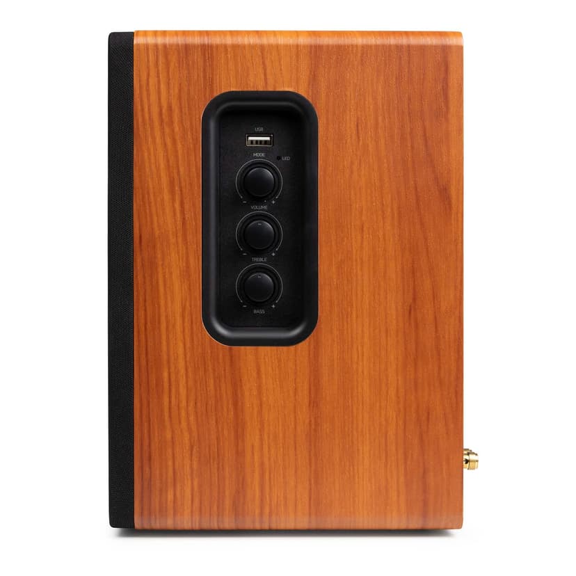 Audizio KS01B Active Bluetooth Bookshelf Speakers, 120W HiFi Home Audio Set, Wood Finish, Optical & RCA Inputs, USB Playback, Wireless Remote, Bass & Treble Controls, Compact Stereo Speakers - 4