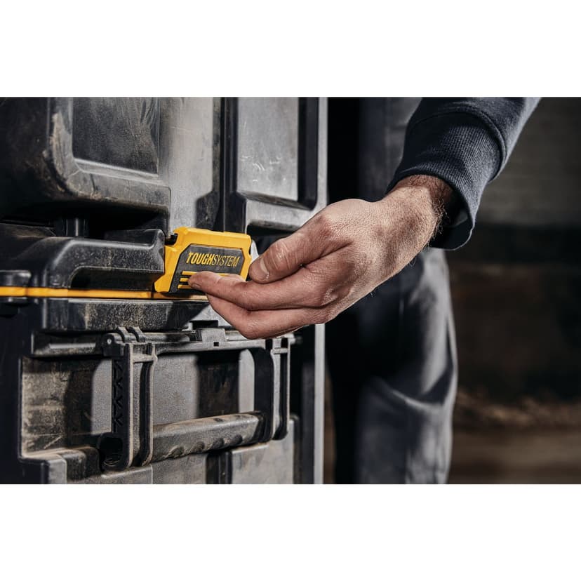 Heavy-duty toolbox with IP65 seal, 50kg load, auto-latching, removable tray, and tracker-ready design—ideal for secure, stackable jobsite tool storage. - 2
