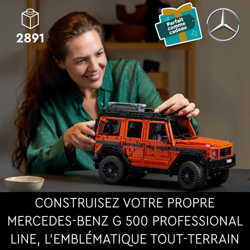 LEGO Technic Mercedes-Benz G 500 PROFESSIONAL Line - Maquette Voiture à Construire pour Adultes - Modèle de Classe G - Idée Cadeau pour les Passionnés de 4x4 et Véhicules de Luxe à Collectionner 42177 - 2
