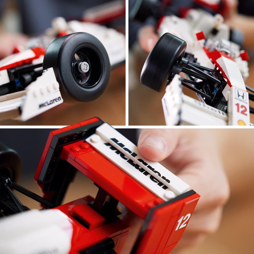 LEGO Icons McLaren MP4/4 & Ayrton Senna Vehicle Set, F1 Race Car Model kit for Adults to Build with Race Driver Minifigure, Home or Office Desk Décor, Formula One Birthday Gifts for Men & Women 10330 - 4