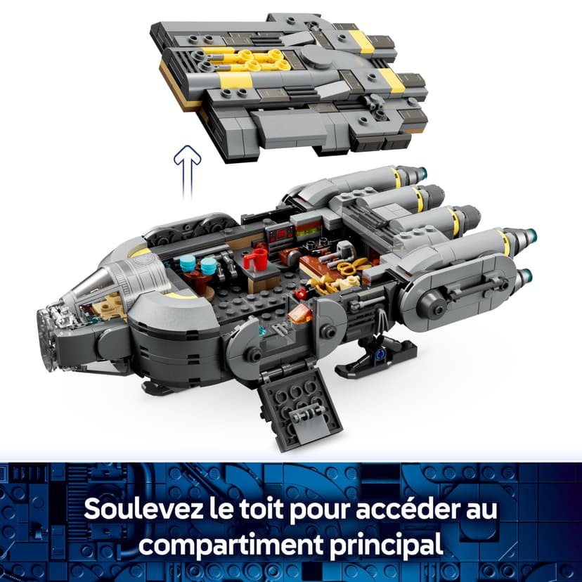 LEGO Star Wars 75445 Anzellan Starship Toy - The Mandalorian and Grogu Model Kit w/ 3 Figures & a Droid Workshop - Birthday Gift for 9+ Year Old Boys, Girls & Fans - 4