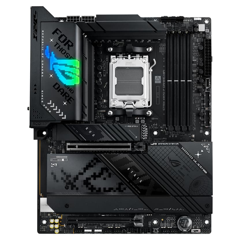 ASUS ROG Strix X870-F Gaming WiFi – Carte mère Gaming AMD Ryzen AM5 X870 ATX (DDR5, 16+2+2 DrMOS, 4 x M.2, PCIe 5.0, WiFi 7, USB4 Type-C, USB 10G avec PD 3.0 jusqu'à 30W, Aura Sync RGB) - 2