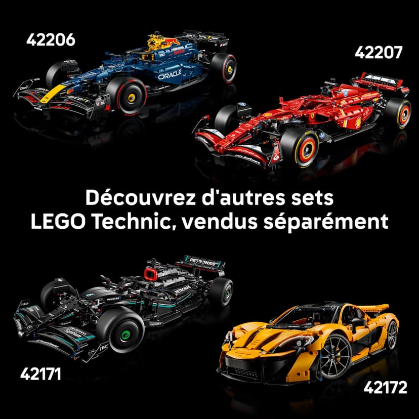 LEGO Technic McLaren MCL39 F1 Car Model Kit for Adults - Collectible Formula 1 Building Set w/ V6 Engine, Differential & DRS Activator - Gift Idea for Racing & Motorsport Fans - 42228 - 8