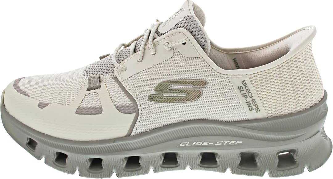 Skechers Men's Glide-Step PRO Slip-On, Natural Mesh/Hotmelt, 9 UK