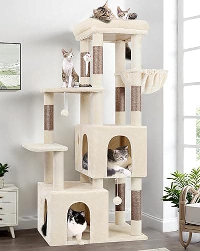 Globlazer Arbre à Chat Beige Grand avec 2 Grande Niches, …