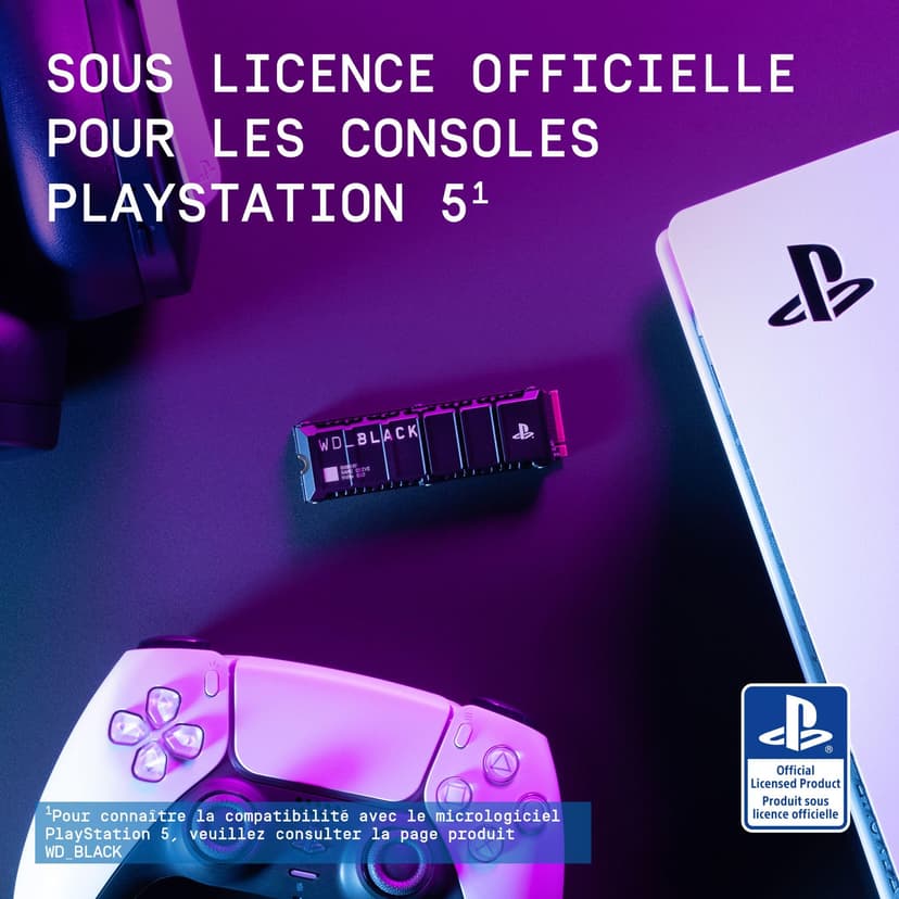 WD BLACK SN850P 2TB PS5 SSD (Officially Licensed for PlayStation 5, Read Speeds Up to 7300 MB/s, M.2 2280 PCIe NVMe, Exclusive Heatsink Design, Internal Gaming SSD) - 2