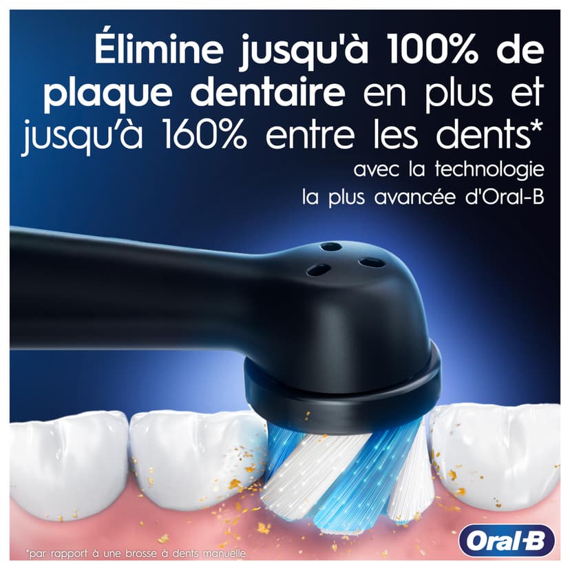 Oral-B iO 4 Brosse À Dents Électrique Noire, 1 Brossette, 1 Étui De Voyage - 2