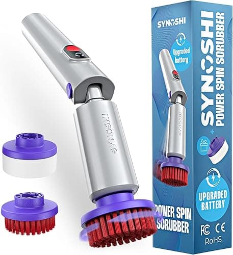SYNOSHI PRO Electric Spin Scrubber. Power Cleaning Brush, Cordless Scrubbing