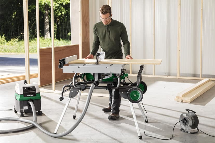 HiKOKI Tischkreissäge C10RJ (1500W, Sägeblatt Ø255mm, Softstart, Parallelanschlag, Tischverbreiterung, Elektrische Bremse, Überlastschutz, Sägeblatt, INKL. Untertisch mit Rädern) - 2