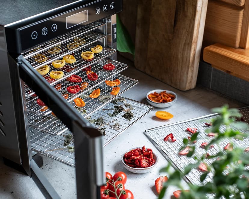 ROMMELSBACHER DA 650 automatic dehydrator, drying surface 0.5 m2, with 7 stainless steel dehydration trays, 1 dehydration rack, 1 dehydration stand, LCD display, - 6