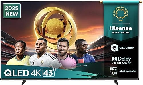 Hisense QLED 43 43E7Q 4K Ultra HD Smart TV VIDAA WiFi Dolby Vision HDMI 2.1