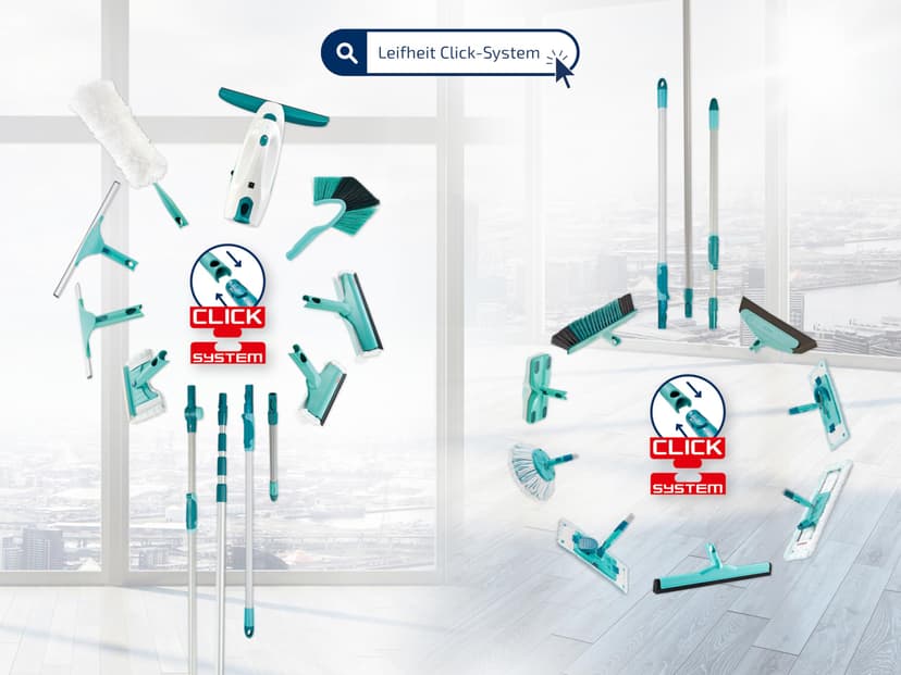 Leifheit Profi Compact Wringer Set, XL 42cm Flat Mop Head, 3-part Handle, Easy Wringing System, Turquoise - 7