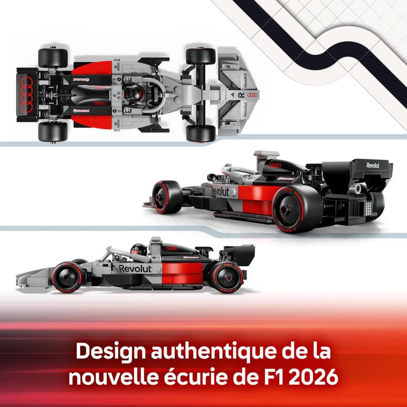 LEGO Speed Champions Voiture de Course Audi Revolut F1 Team R26 - Jouet - Maquette avec Minifigurine Collector de Pilote - Cadeau d'anniversaire pour Garçon 10 Ans & Ado Fan de Sport Automobile 77259 - 4
