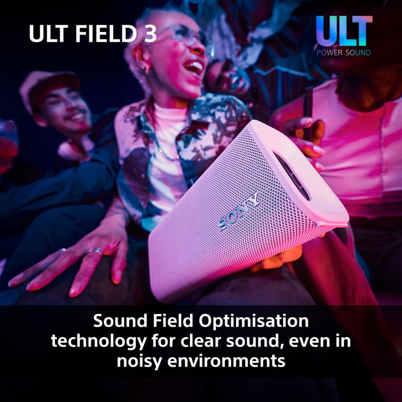 Sony ULT FIELD 3 - Portable Bluetooth Speaker with ULT POWER SOUND, 24hr Battery, IP67, Waterproof, Dustproof, Shockproof, Detachable Shoulder Strap, Compact - Off-White - 8