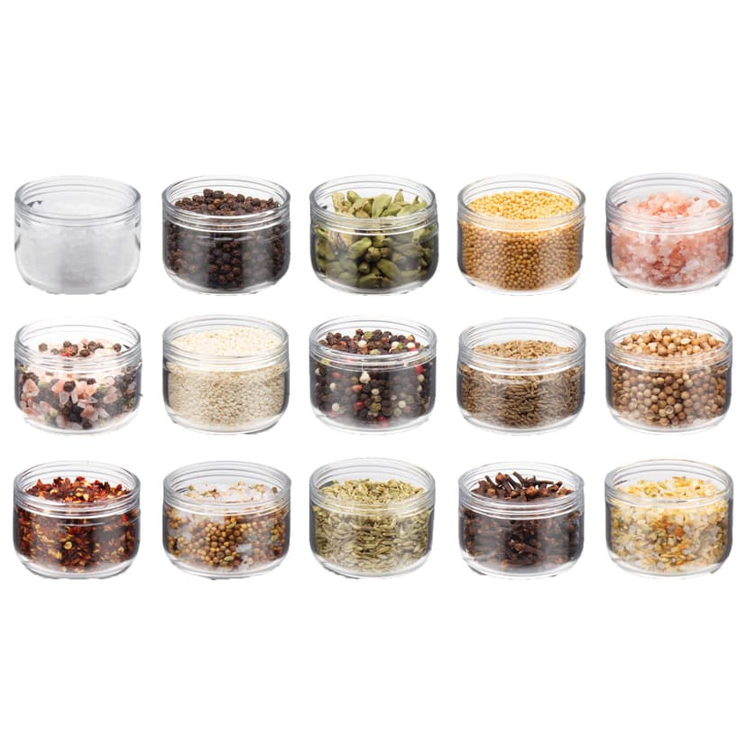 Dreamfarm Ortwo Replacement Jars | Refillable Grinder | Salt, Pepper and Spice Mill Replacement Jars | Black, Glass, 2oz - 5