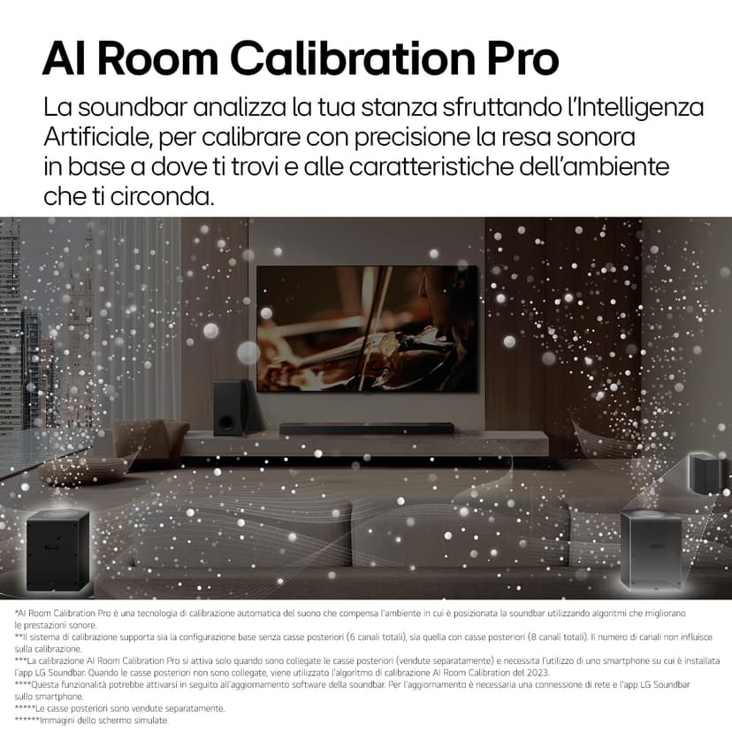 LG S95TR Barre de Son Intelligente, 810 W, 9,1,5 canaux, Son Surround Dolby Atmos et DTS, Large connectivité, Bluetooth, USB, entrée Optique, Noir - 6