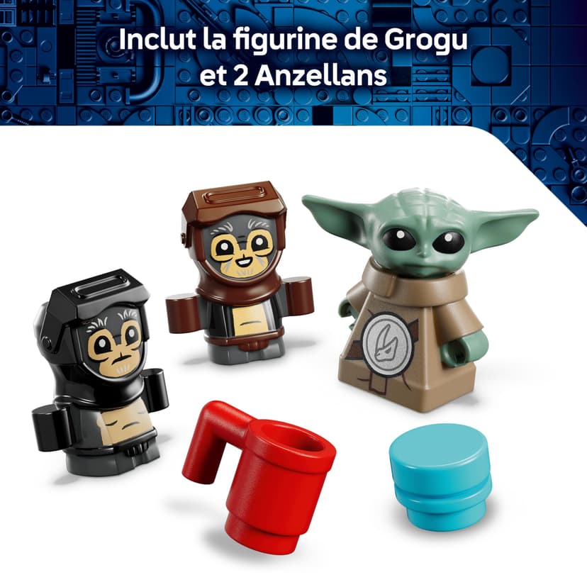 LEGO Star Wars 75445 Anzellan Starship Toy - The Mandalorian and Grogu Model Kit w/ 3 Figures & a Droid Workshop - Birthday Gift for 9+ Year Old Boys, Girls & Fans - 7