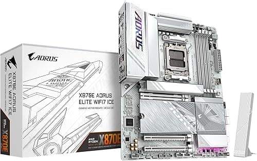 GIGABYTE X870E AORUS ELITE WIFI7 ICE Motherboard - Suppor…