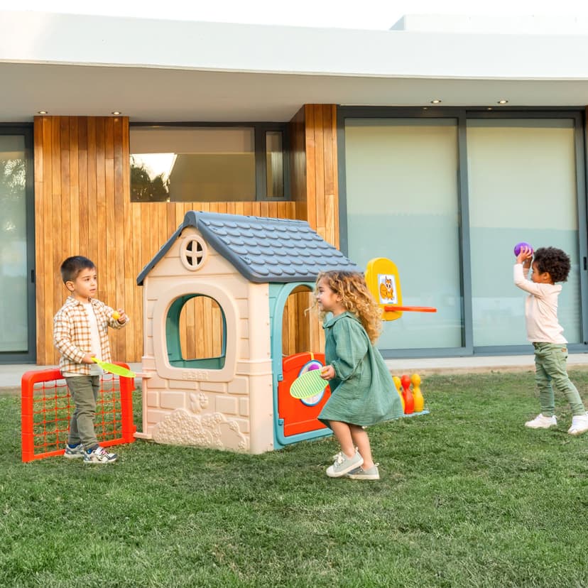 FEBER - Casual 6 Activities House, maisonnette avec 6 activités de Jeu, Accessoires Inclus pour Les Jeux, Couleurs résistantes à la lumière du Soleil, Montage Facile, +3 Ans, Famosa (FEH23000) - 7